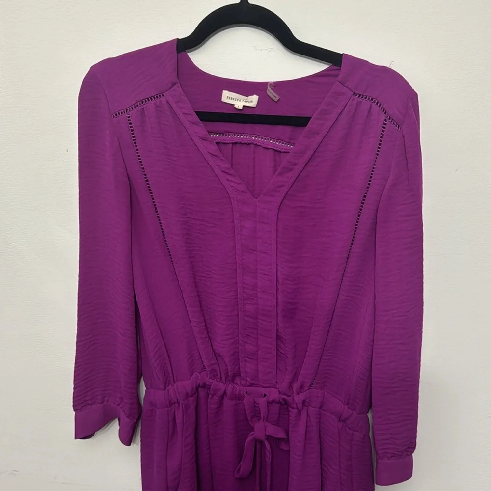Rebecca Taylor purple dress with pockets - Picture 2 of 5